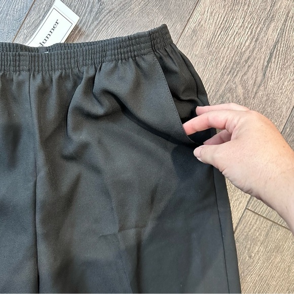 Alfred Dunner NEW pull on stretch waist pants BLACK pockets elastic waist sz 10 - Picture 4 of 9